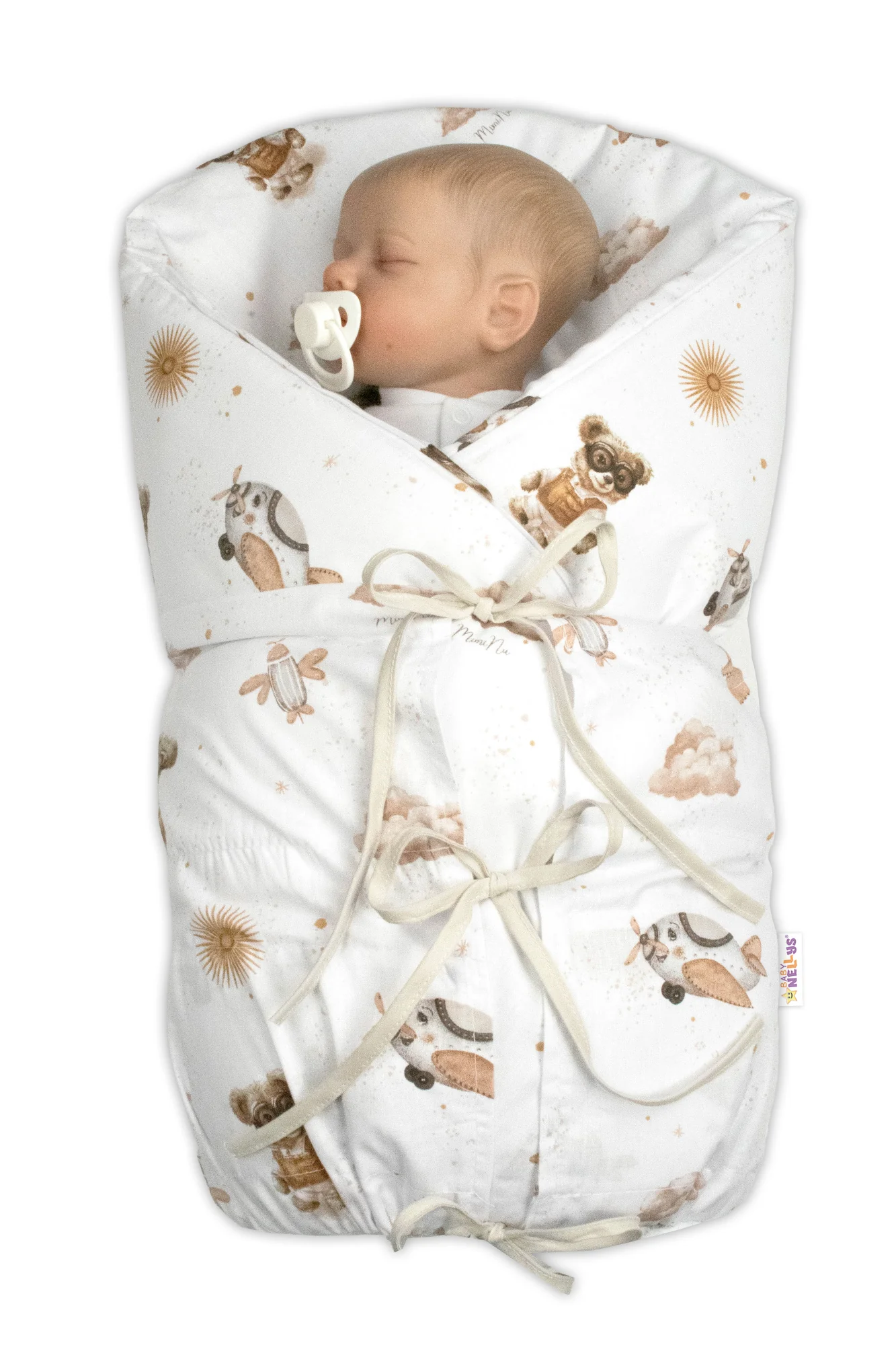 Baby Nellys Náhradní povlak,na zavinovačku LALLY-Meďa pilot, béžový