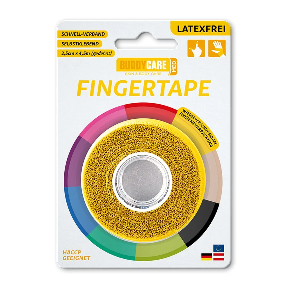 BUDDYCARE®MED Náplast na prsty 2,5 cm x 4,5 m žlutá