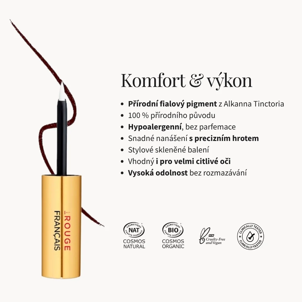 Le Rouge Français Vínové oční linky pro citlivé oči 7 ml