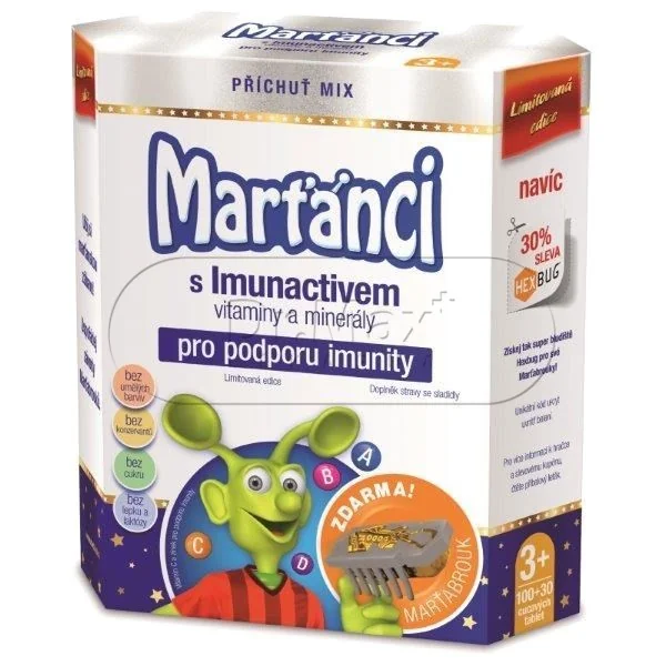 Walmark Marťánci Imuno MIX tbl.100+30+dárek BOY Vánoce
