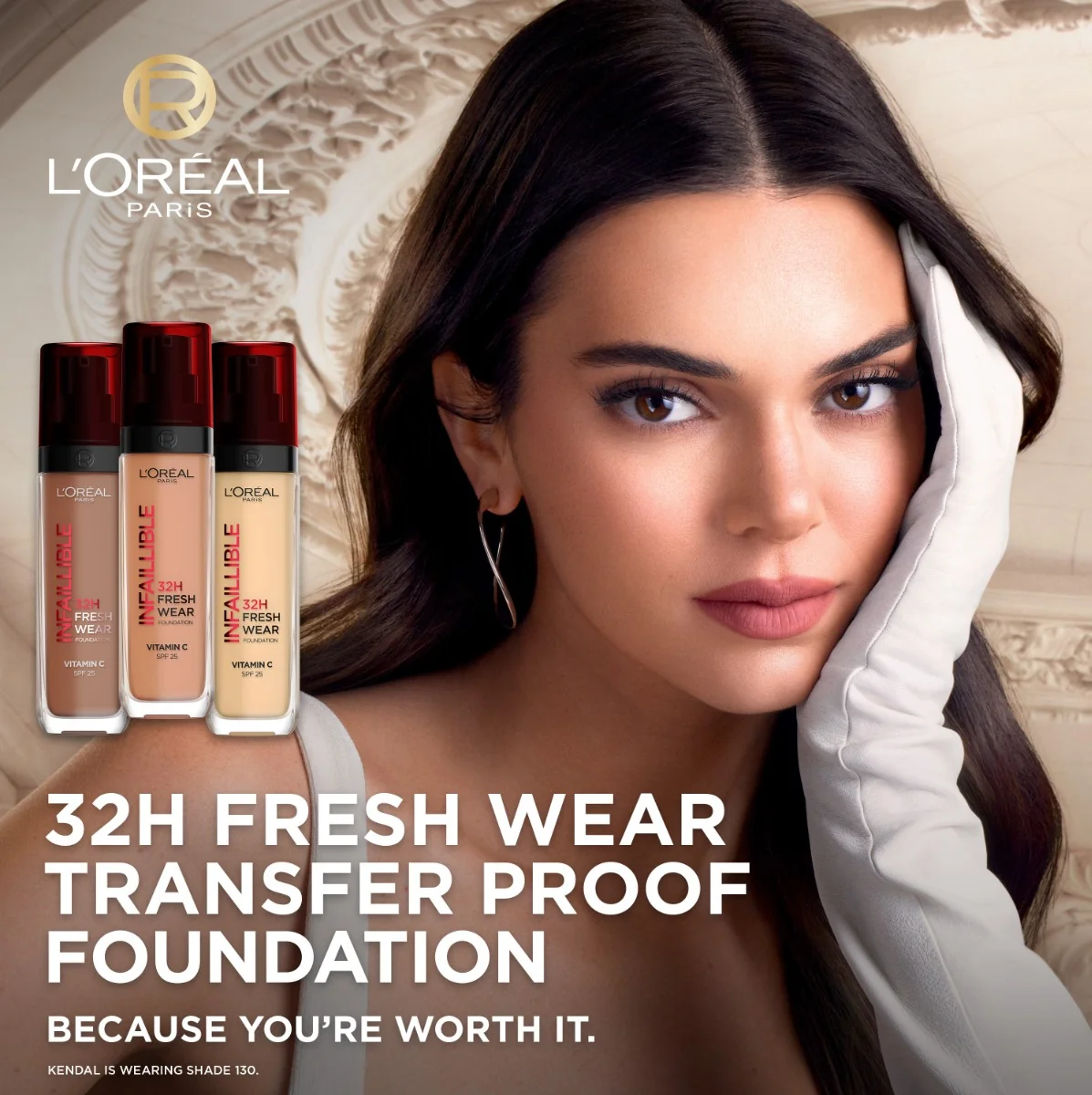Loréal Paris Infaillible 32H Fresh Wear odstín 110 Cool Rosé tekutý make-up 30 ml