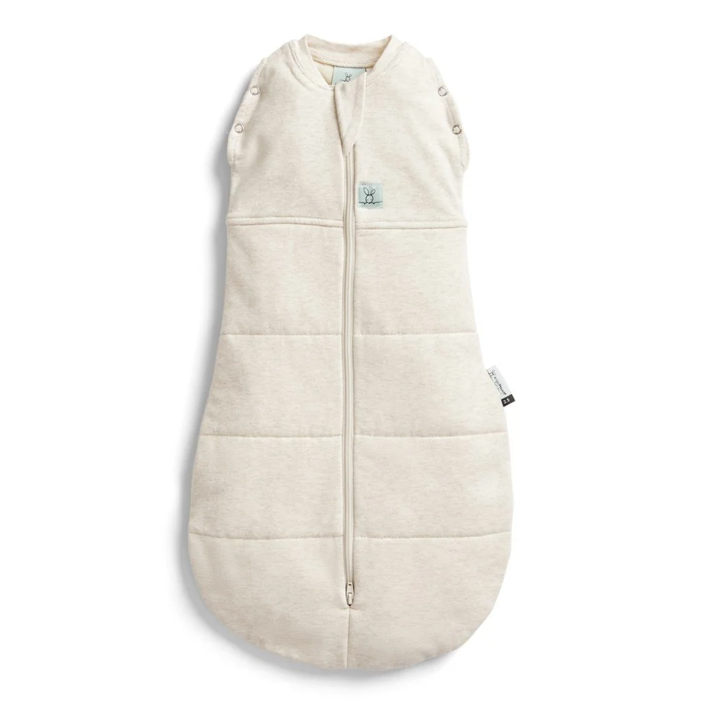 ergoPouch Zavinovačka a pytel na spaní 2v1 Cocoon Oatmeal Marle 6-12 m, 8-10 kg, 2,5 tog