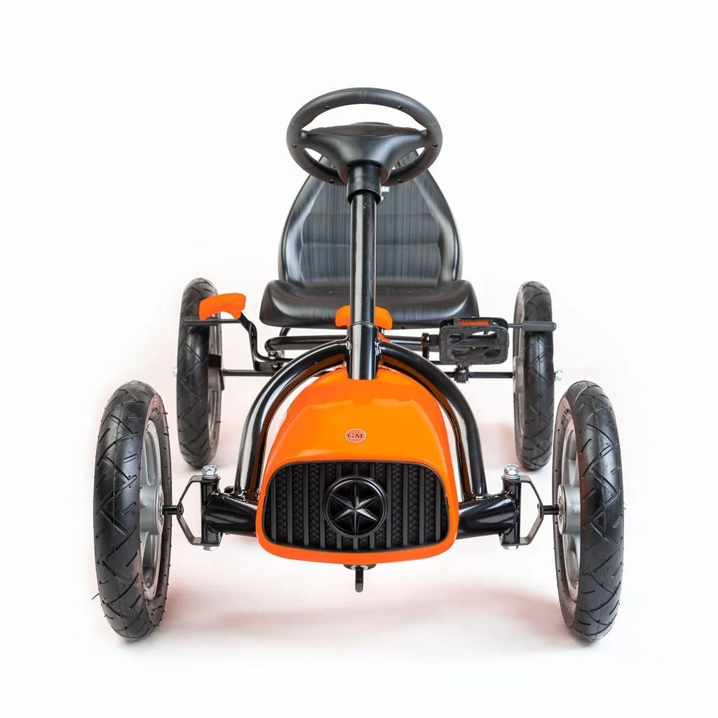 Baby Mix Dětská šlapací motokára Go-kart  Buggy oranžová