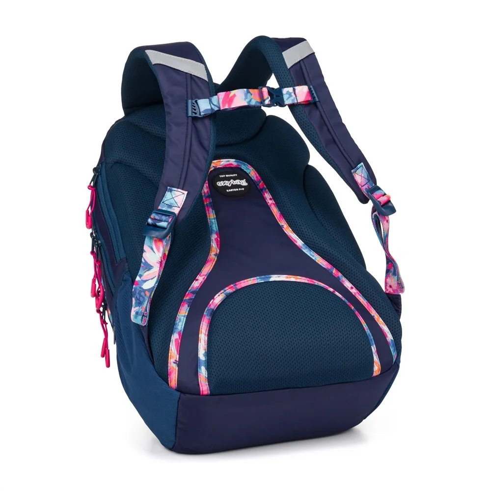 Oxybag OXY SPORT - set 2 ks: studentský batoh Flowers Blue, penál 