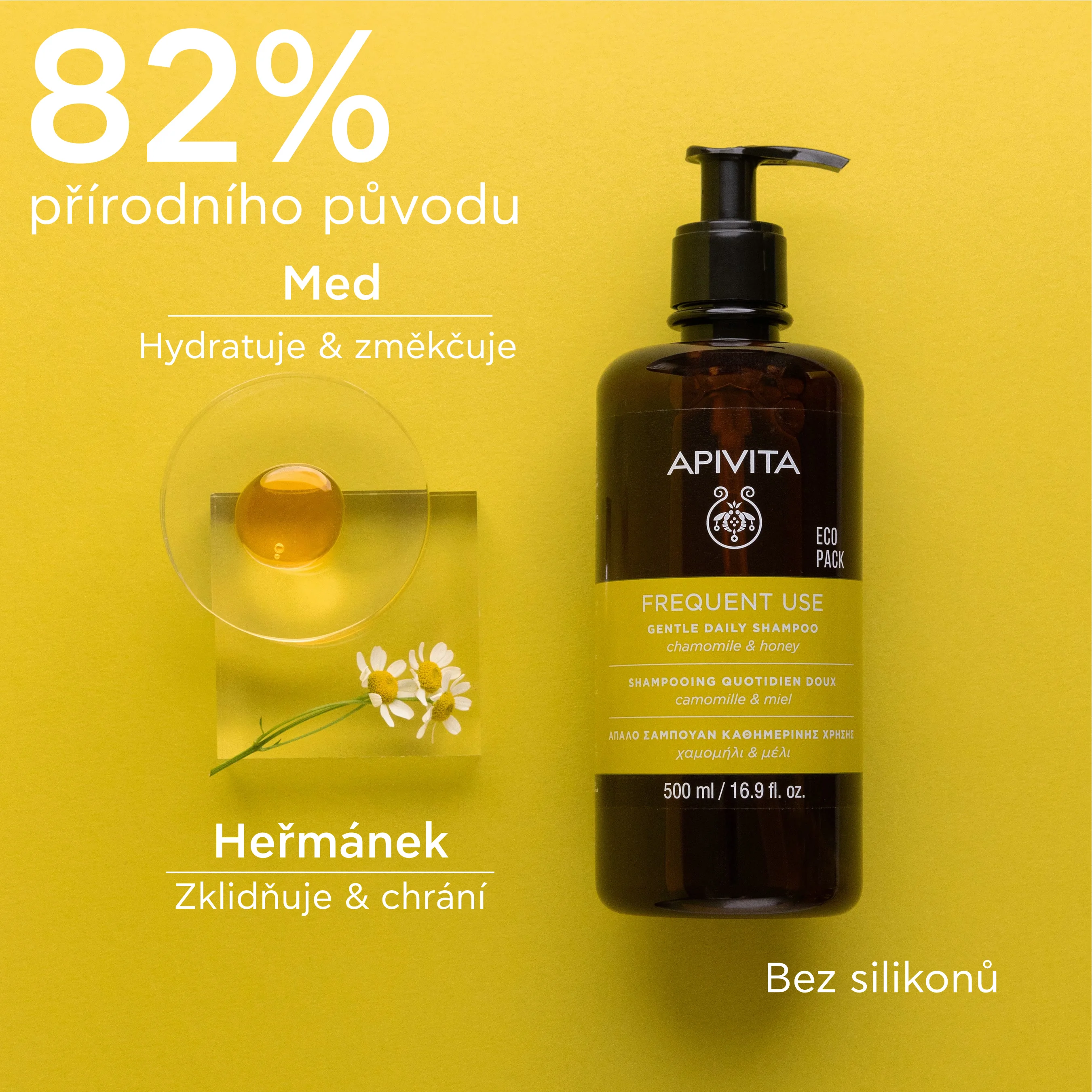 APIVITA Frequent Use jemný šampon pro každodenní použití 500 ml