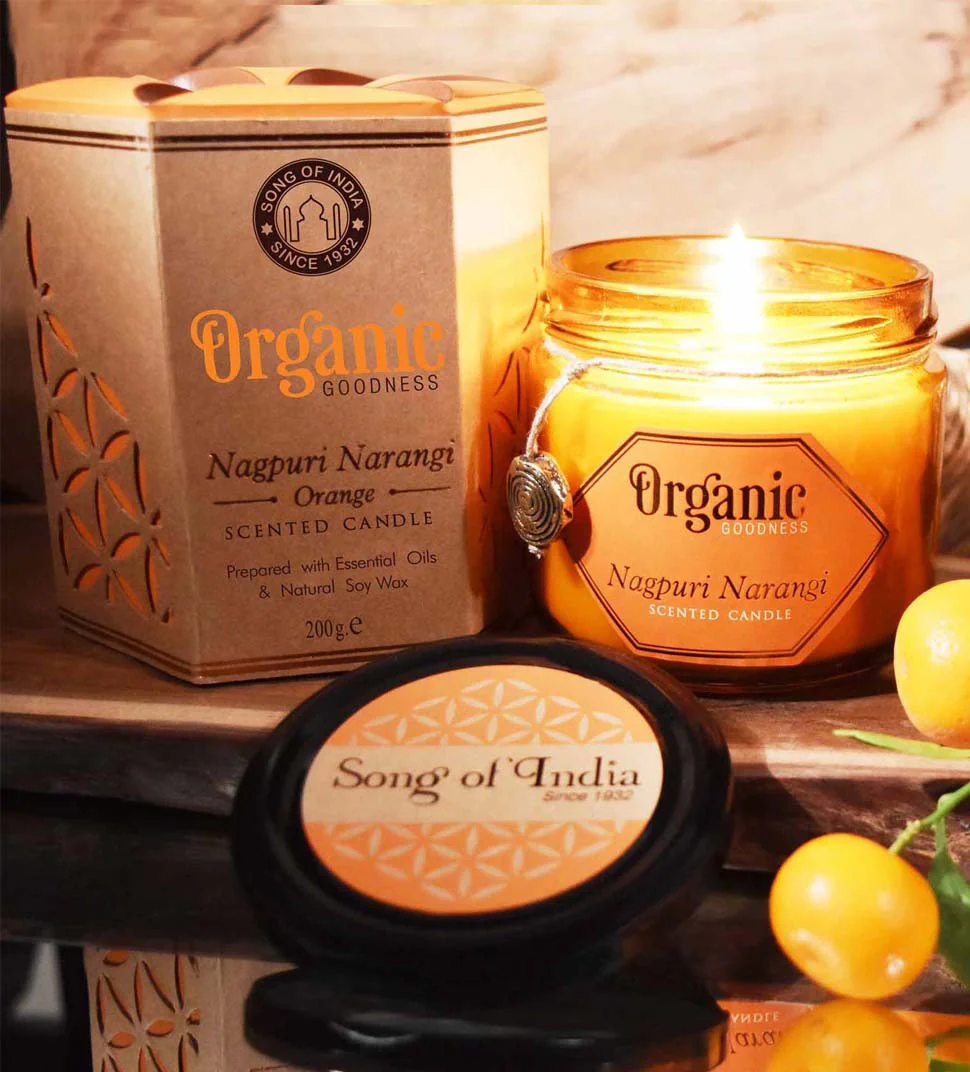 Song of India Vonná svíčka Organic Goodness - Nagpuri Narangi Orange