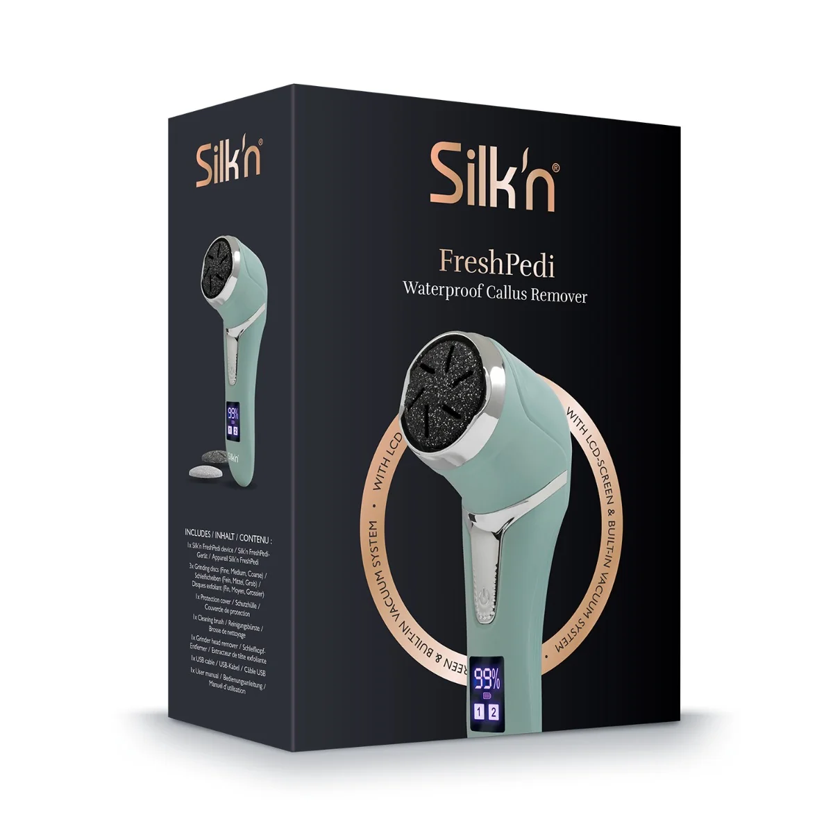 Silk´n FreshPedi Odstraňovač ztvrdlé kůže s odsáváním Mint