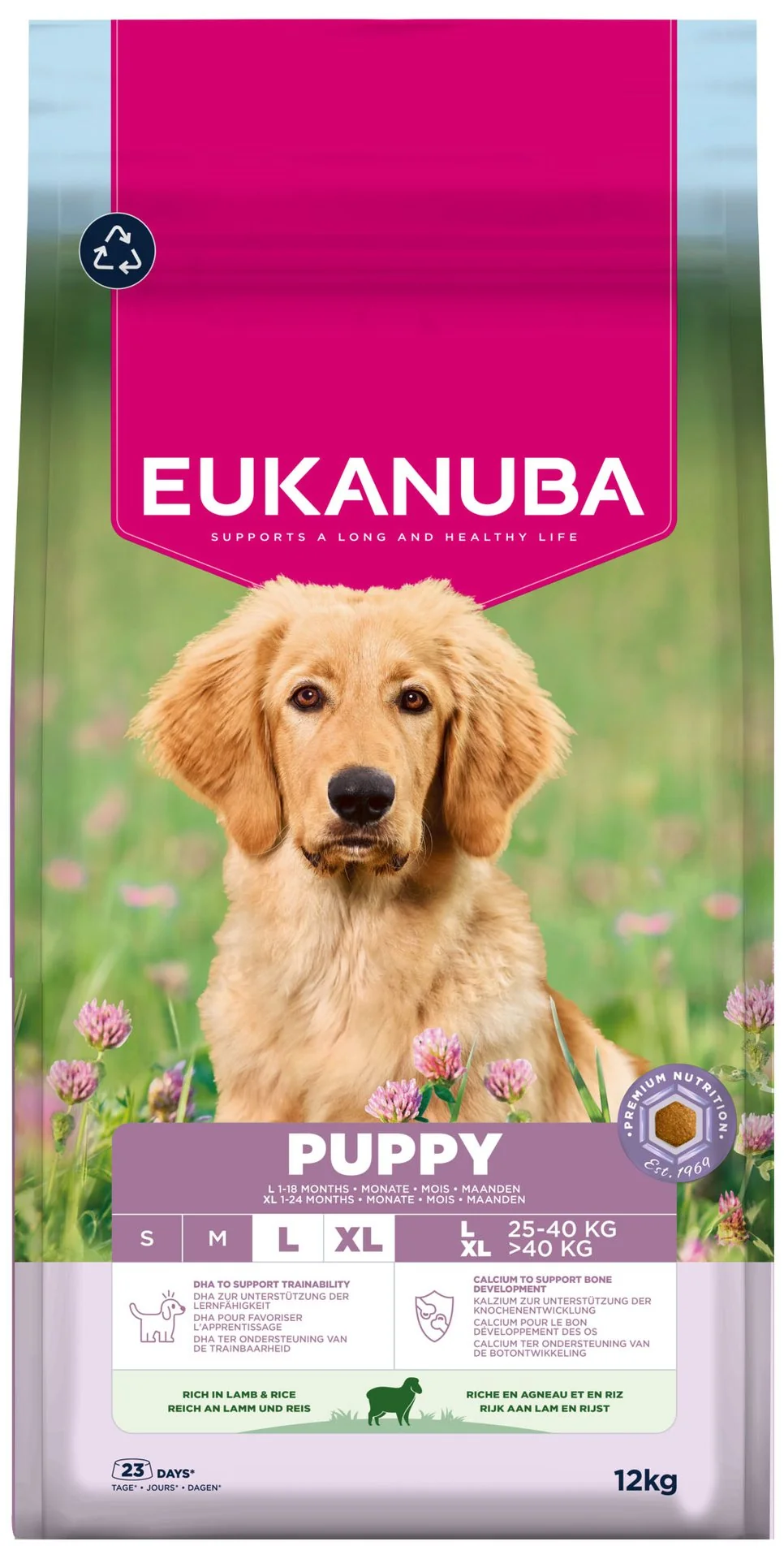Eukanuba Krmivo Puppy Large rich in lamb 12kg