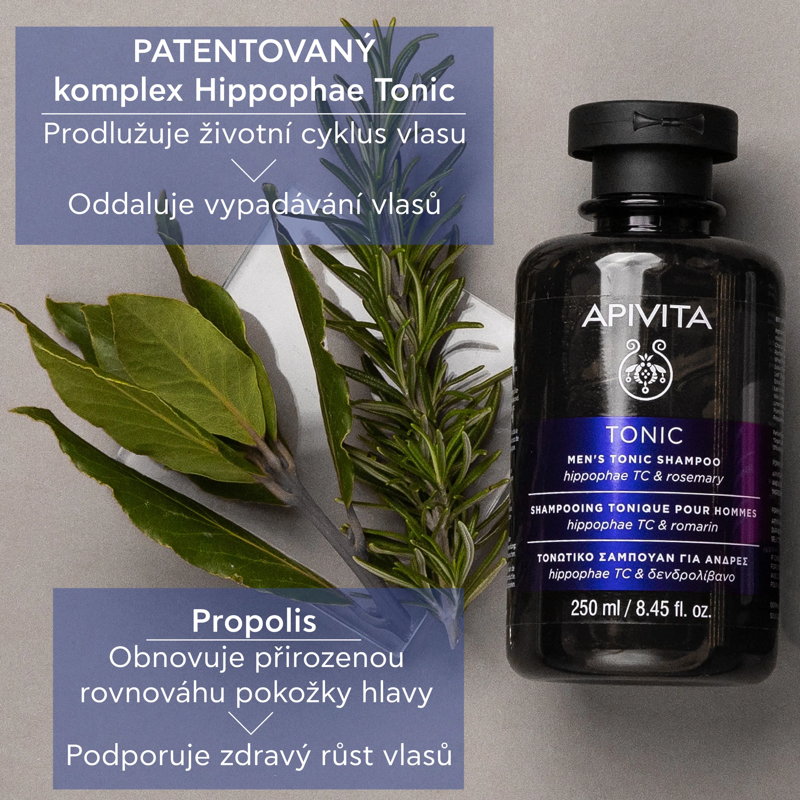 APIVITA Tonic Men tonizující šampon pro muže 250 ml