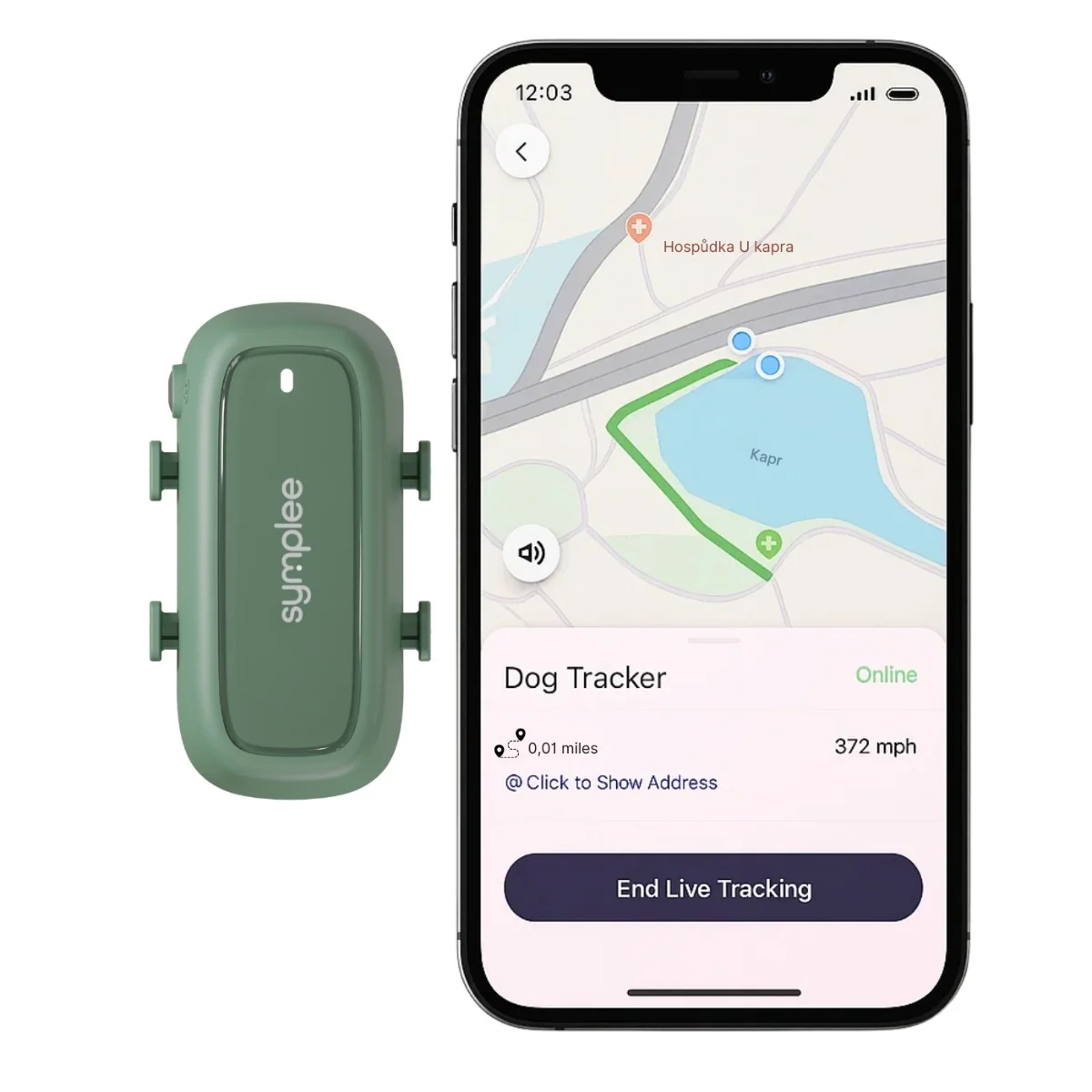Symplee P5 GPS lokátor pro zvířata