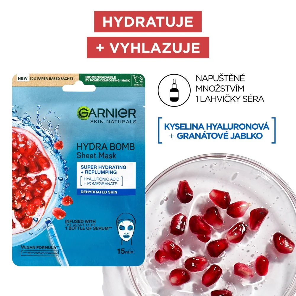 Garnier Skin Naturals Sheet Mask mix textilních masek 4+1 ks mutipack