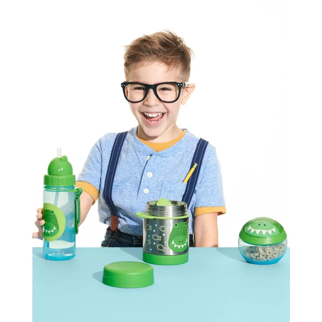 SKIP HOP Zoo Termoska na jídlo se lžičkou/vidličkou Krokodýl 325 ml, 3r+