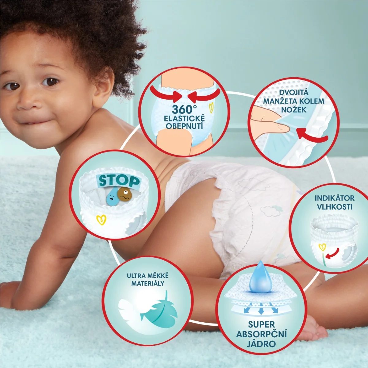 Pampers Premium Care Pants vel. 7 15+ kg plenkové kalhotky 27 ks