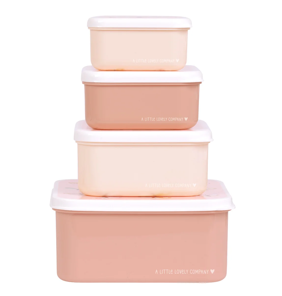 A Little Lovely Company sada čtyř svačinových krabiček - motýlci