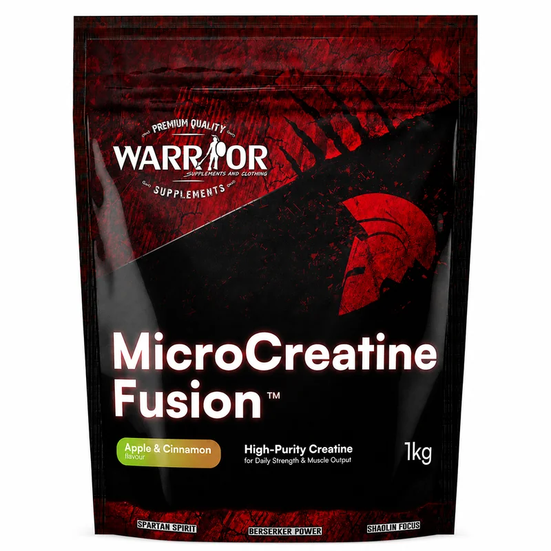 Warrior MicroCreatine Fusion™ mikronizovaný kreatín monohydrát 1kg Apple & Cinnamon