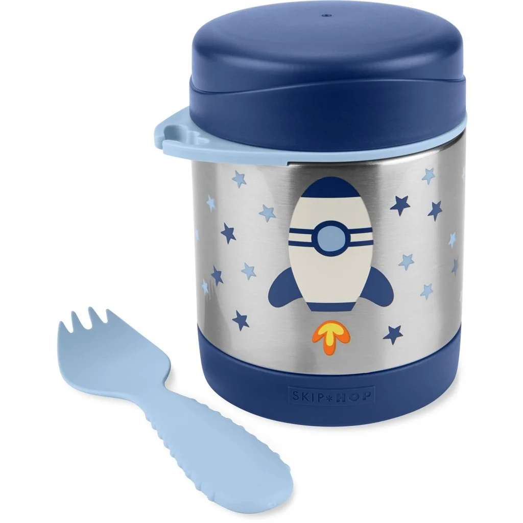 SKIP HOP Spark Style Termoska na jídlo se lžičkou/vidličkou Raketa 325 ml, 3r+