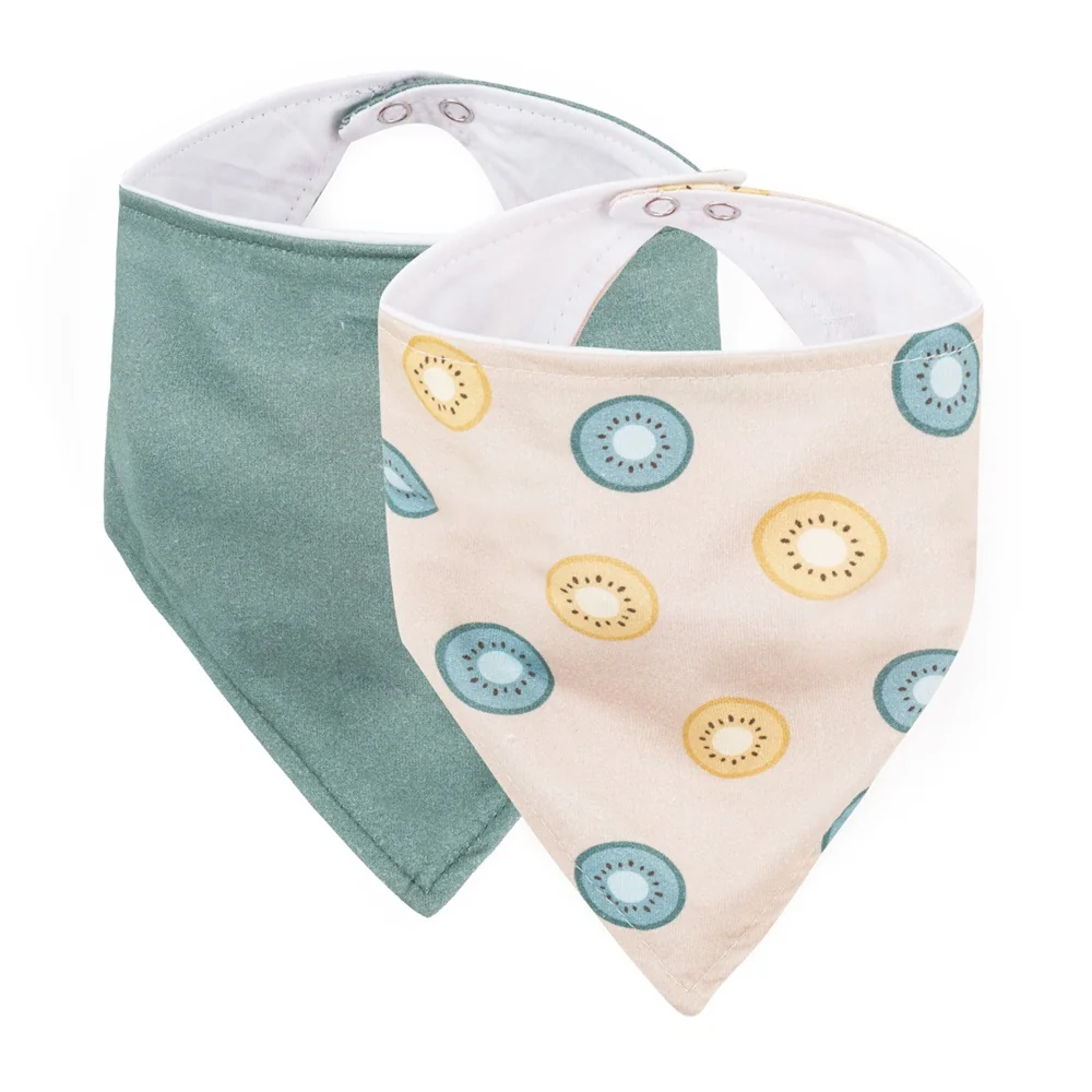 Petite&Mars Bryndák Luke Beige Kiwis&Misty Green 2 ks
