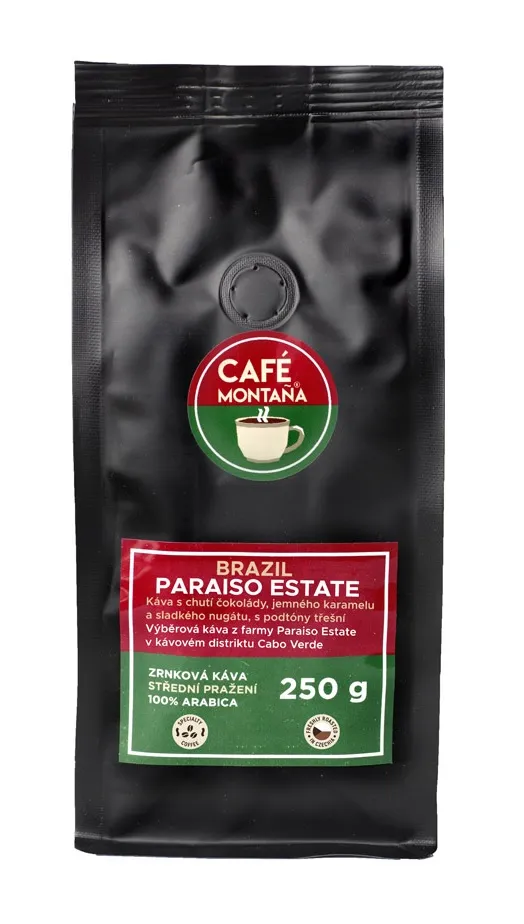 Café Montana Brazil Paraiso Estate zrnková káva 250 g