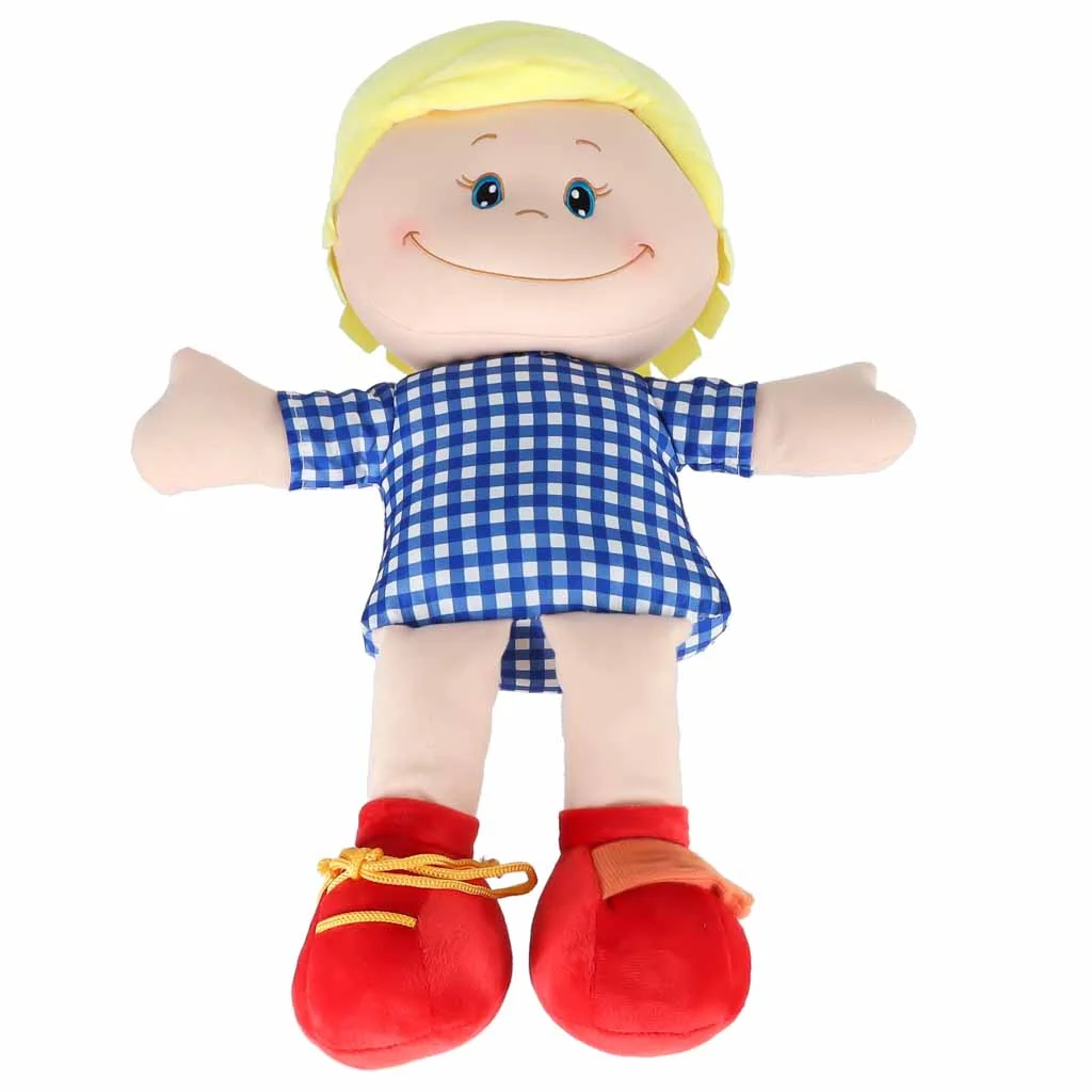 TULIMI Montessori látková panenka Maxík – senzorická mazlící panenka, 46cm, XXL