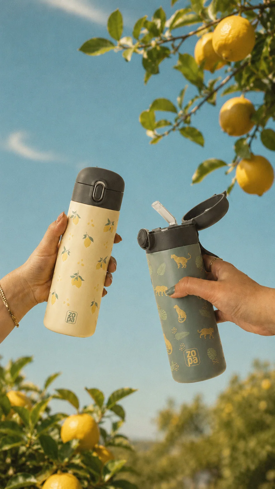 Zopa Termoska na tekutiny s brčkem 400 ml, Wild Gepard 8