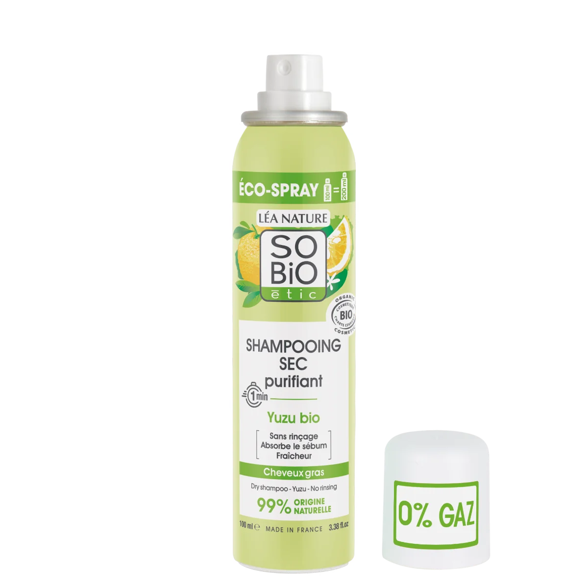 SO’BiO étic Čisticí suchý šampon ve spreji s Yuzu BIO 100 ml