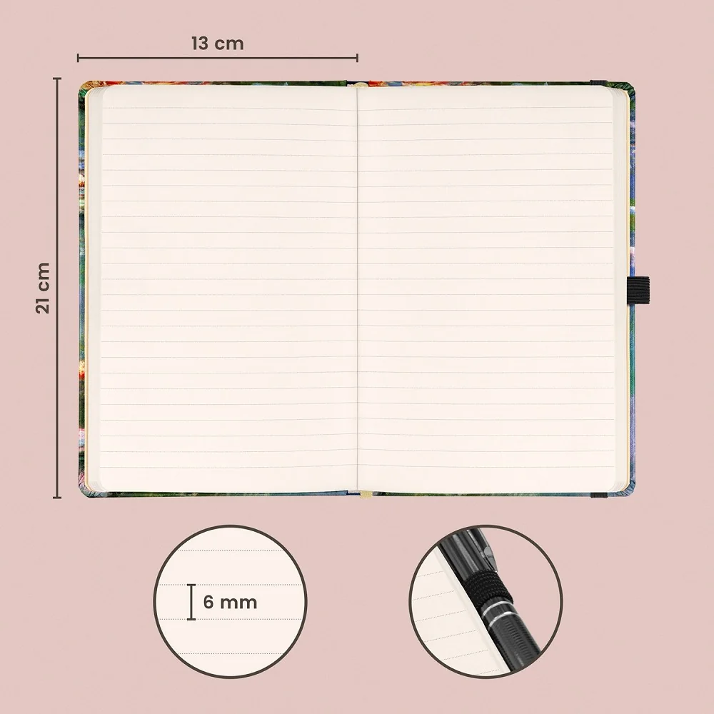 NOTIQUE Notes Claude Monet, linkovaný 13 × 21 cm
