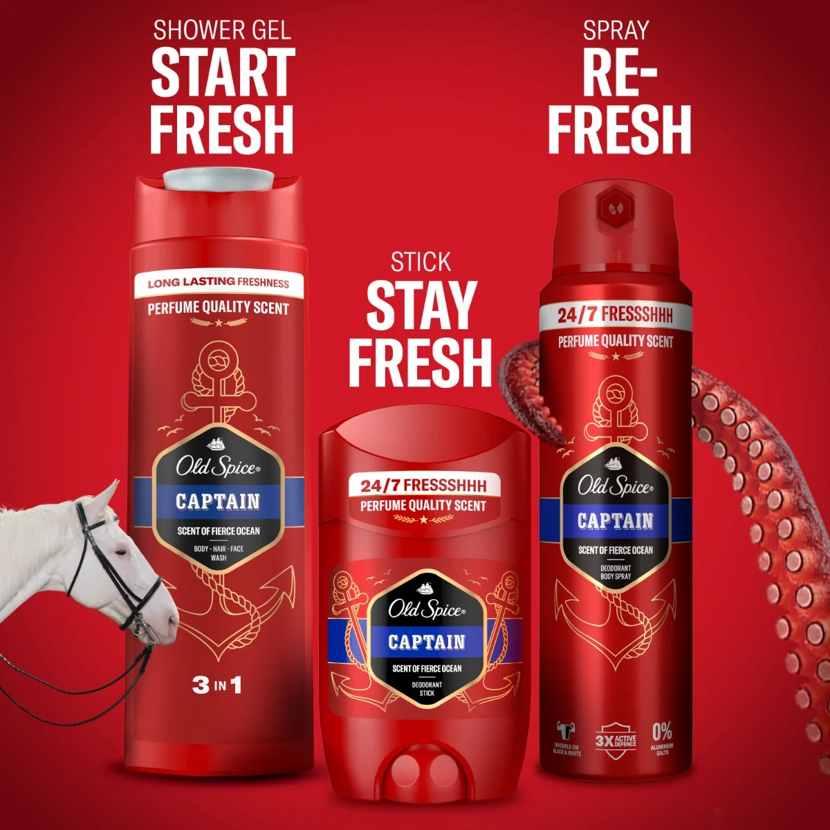 Old Spice Captain Pánský tuhý deodorant 65 ml