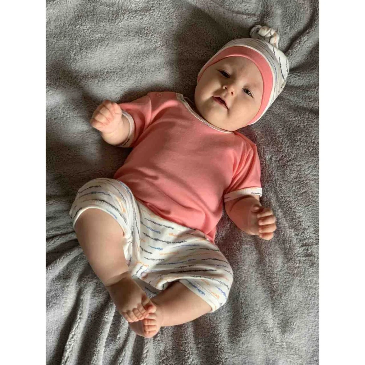 New Baby Kojenecká bavlněná čepička Summertime holka, vel. 62 (3-6m)