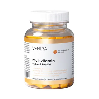 Venira Multivitamin ve formě kostiček pomeranč 90 tablet