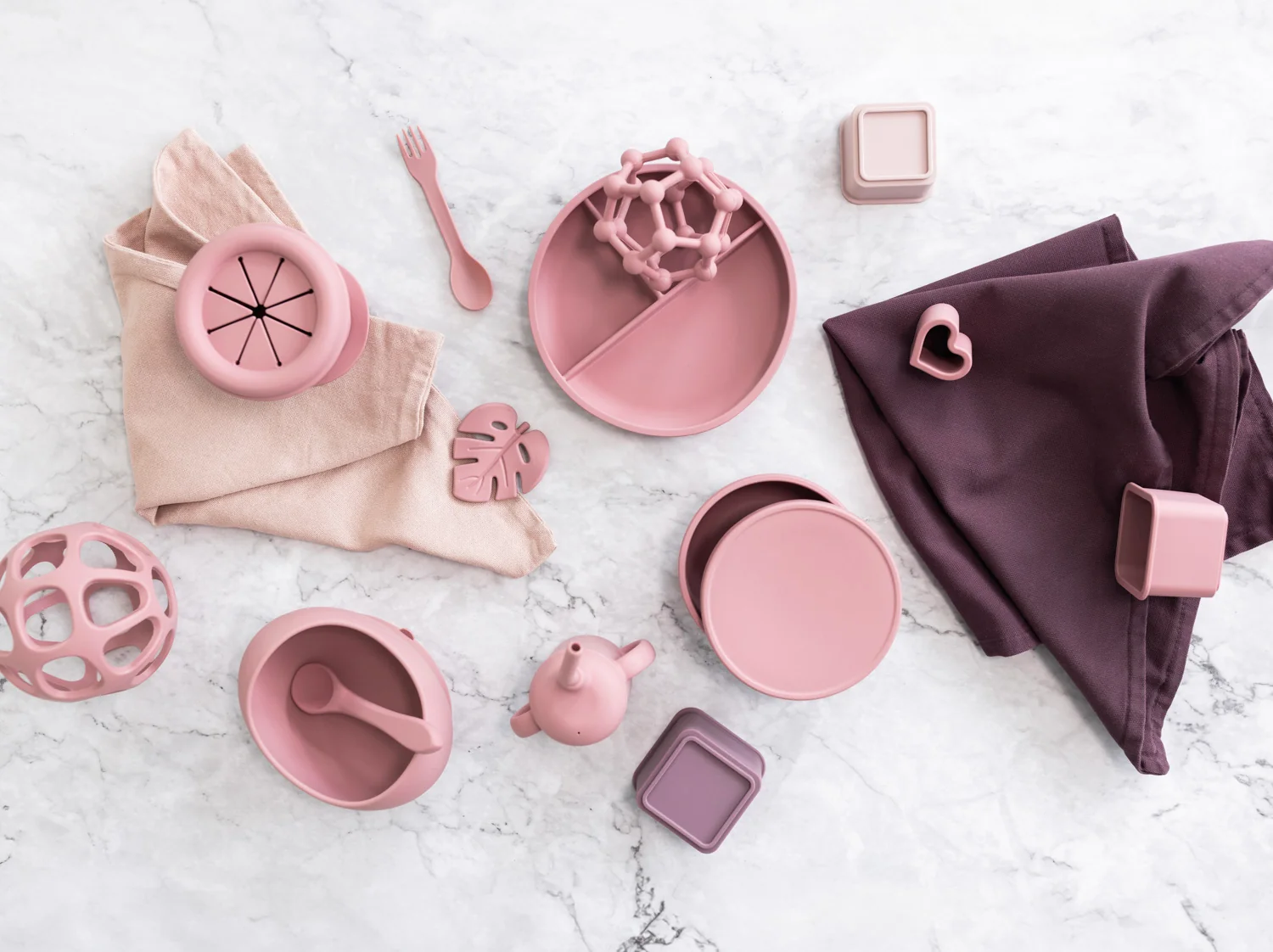 Zopa Silikonová miska s víčkem, Old Pink 2