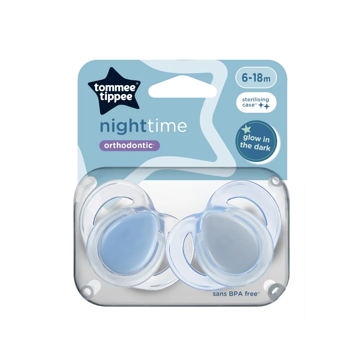 Tommee Tippee Dudlík Night-time 6-18m 2 ks