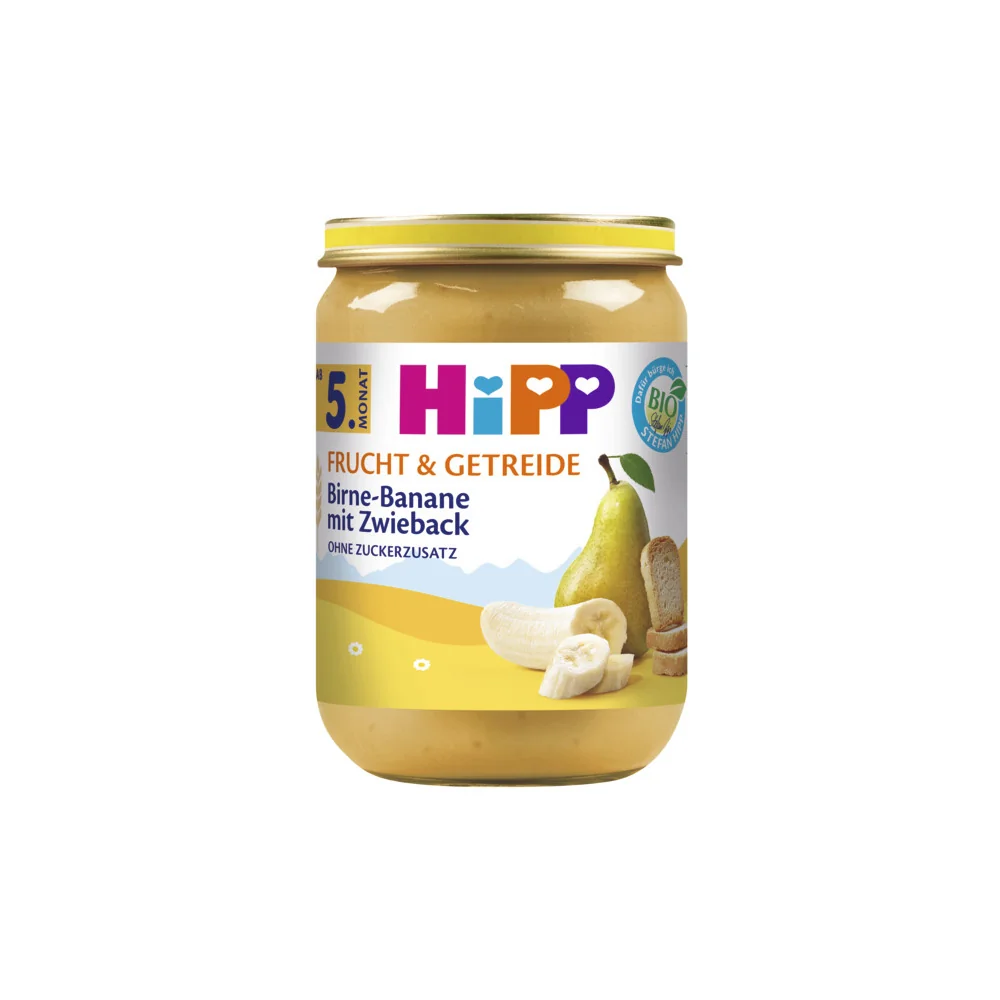 Hipp BIO Ovoce a cerálie hruška-banán-suchary 190 g