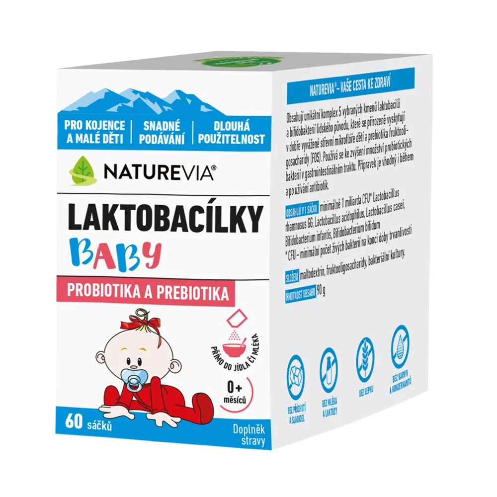 NatureVia Laktobacílky baby 60 sáčků