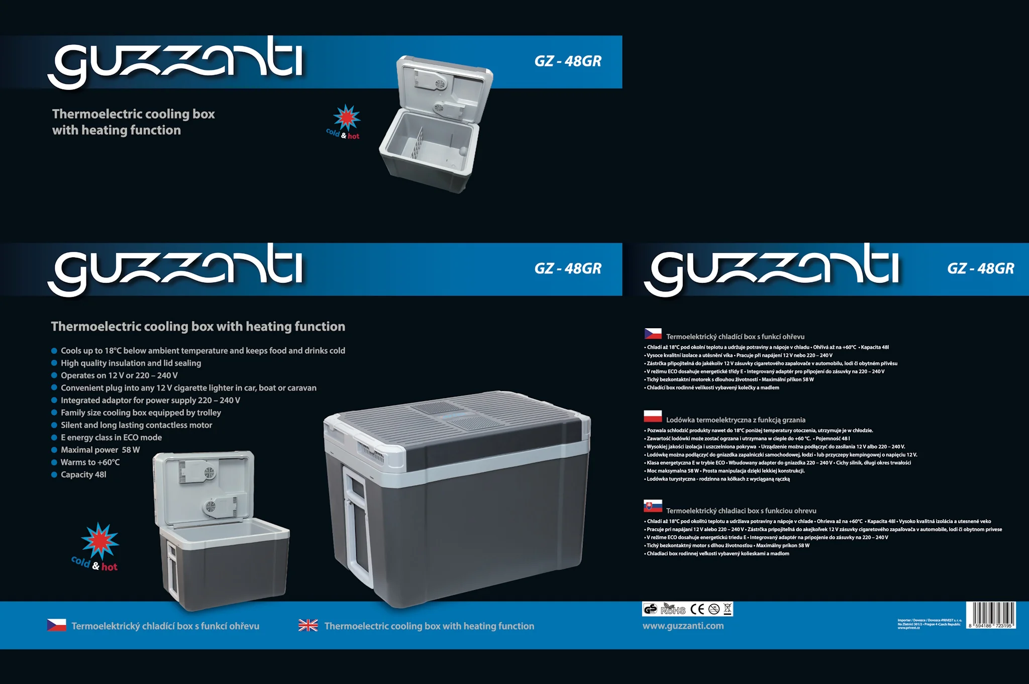 GUZZANTI Autochladnička GZ 48GR