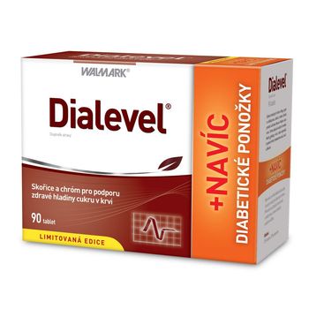 Walmark Dialevel tbl.90+dárek diabetické ponožky 