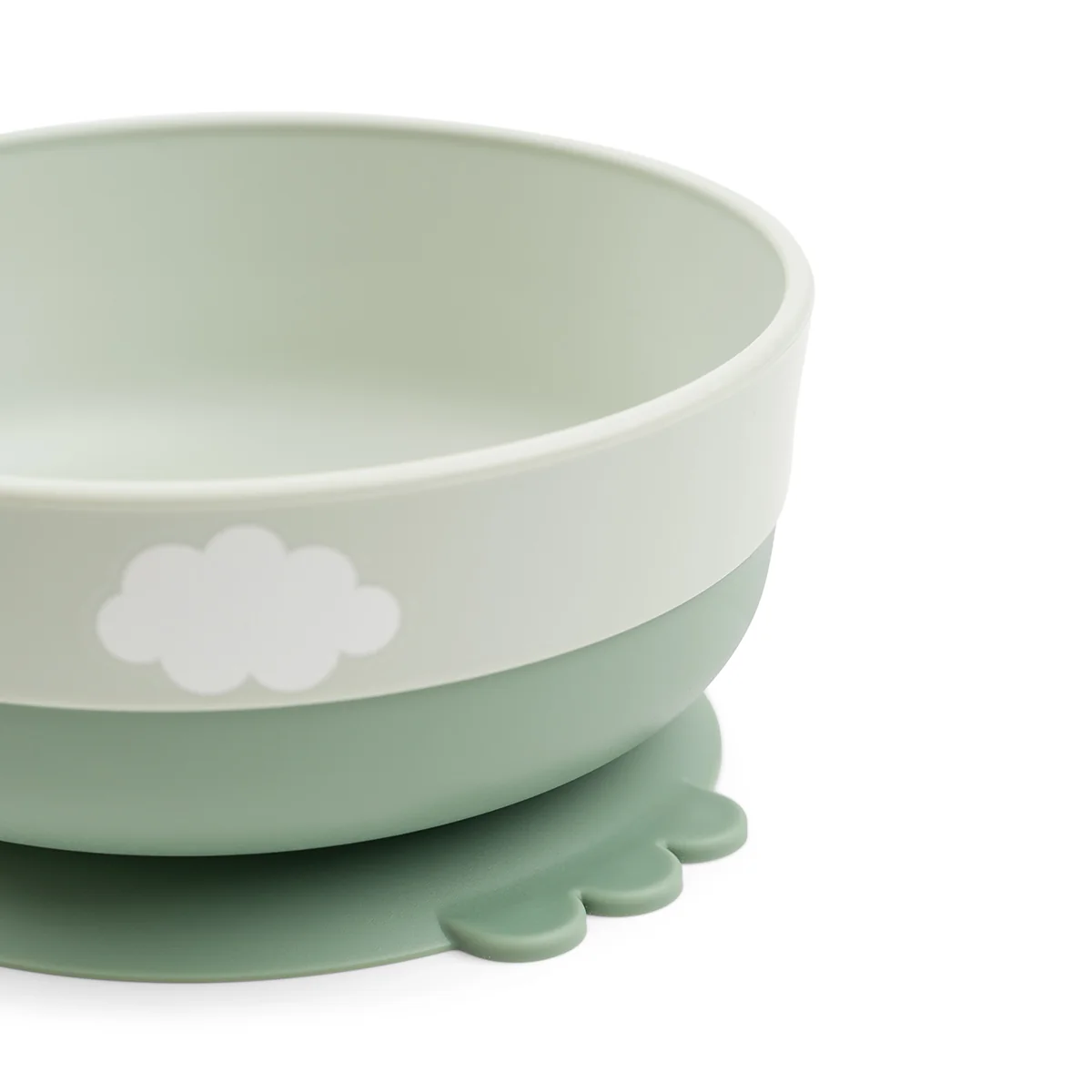 Done by Deer první jídelní set Foodie s přísavkou Happy clouds, zelený