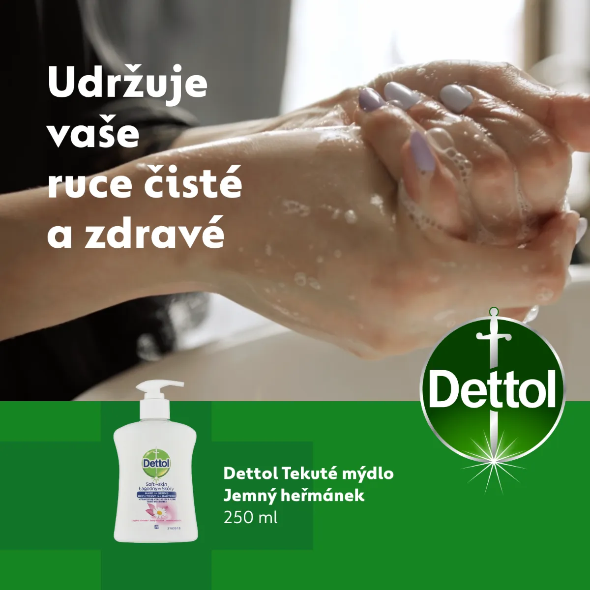 Dettol Tekuté mýdlo Jemný heřmánek 250 ml