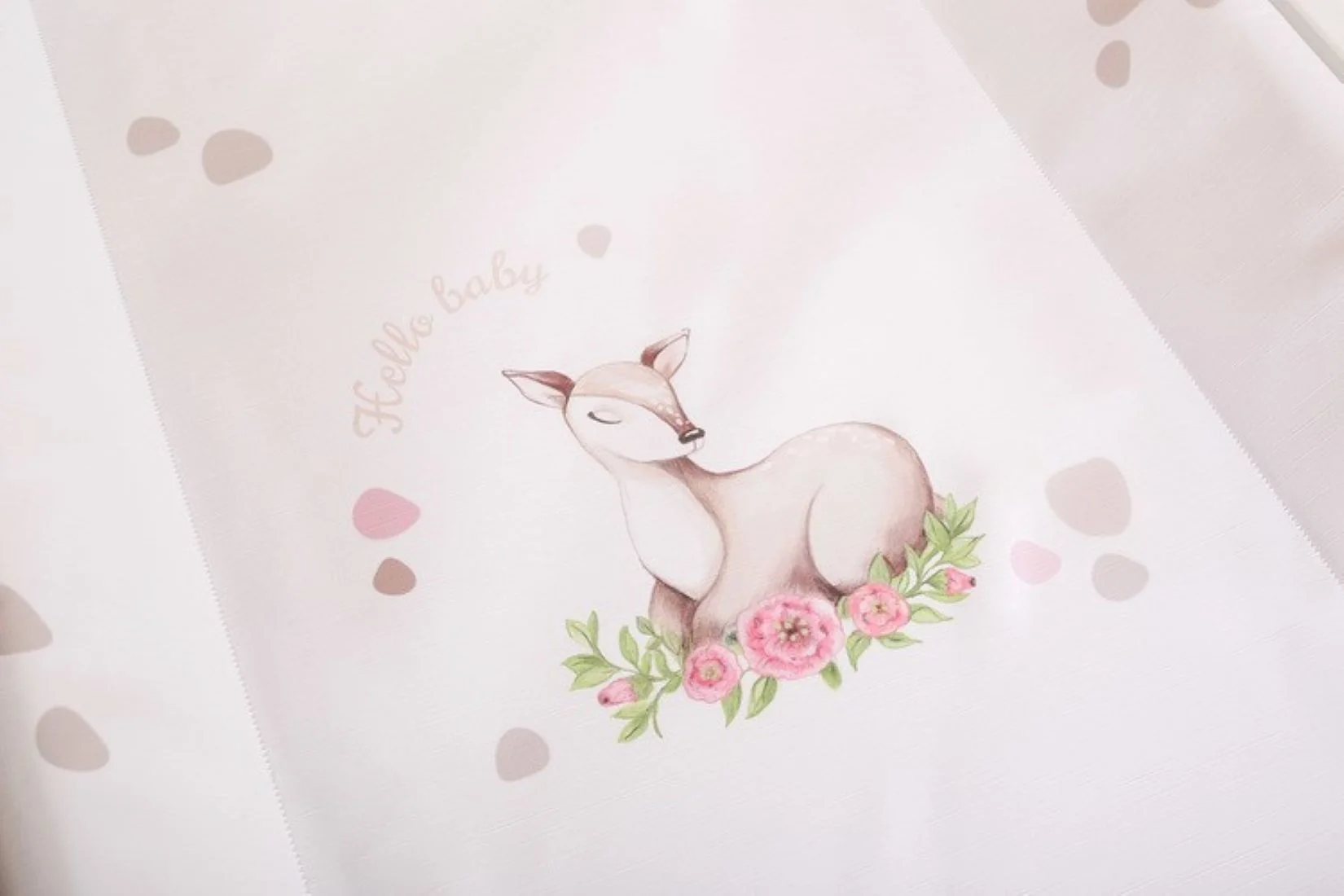 SENSILLO Měkká přebalovací podložka Pastelová srnka 70×50 cm