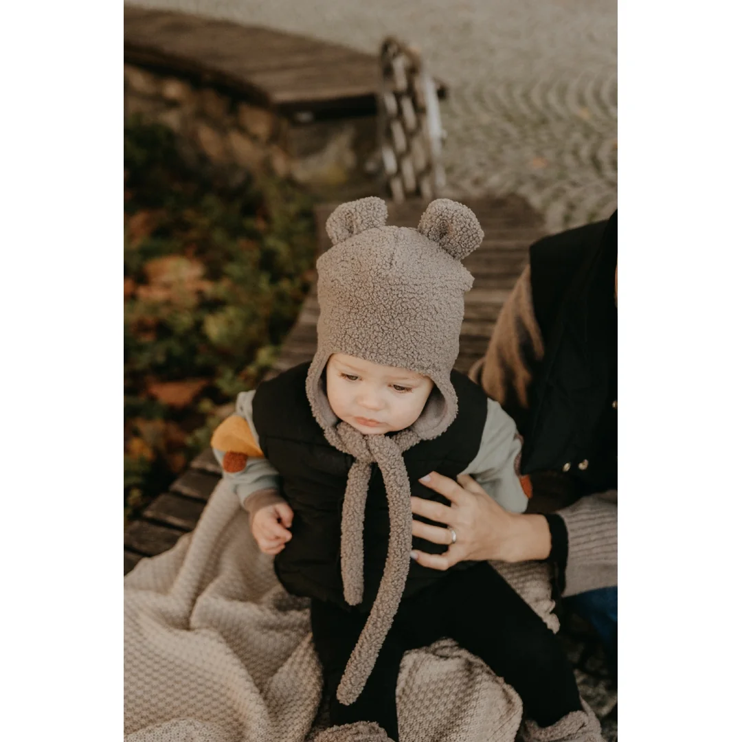 T-tomi Cap TEDDY Grey (0-3 měsíce)