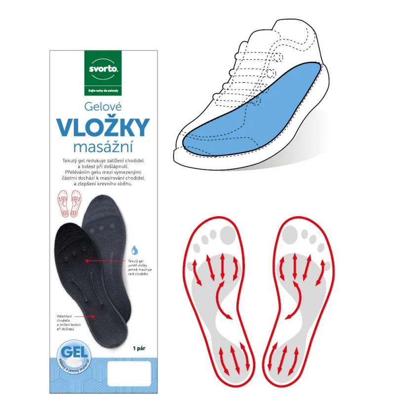 Svorto 122 Gelové vložky masážní vel. 37–38 1 pár