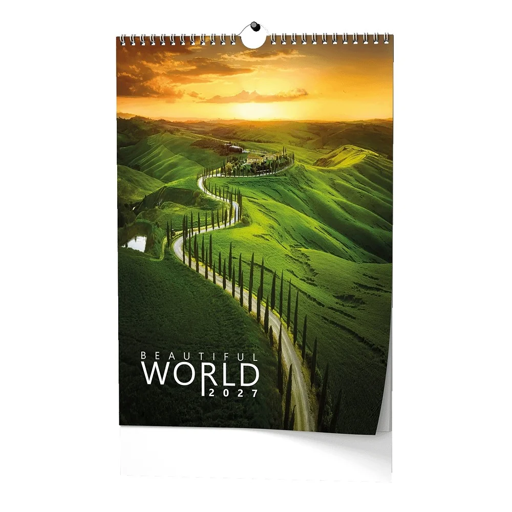 Baloušek Nástěnný kalendář Beautiful world 2027 32 × 45 cm
