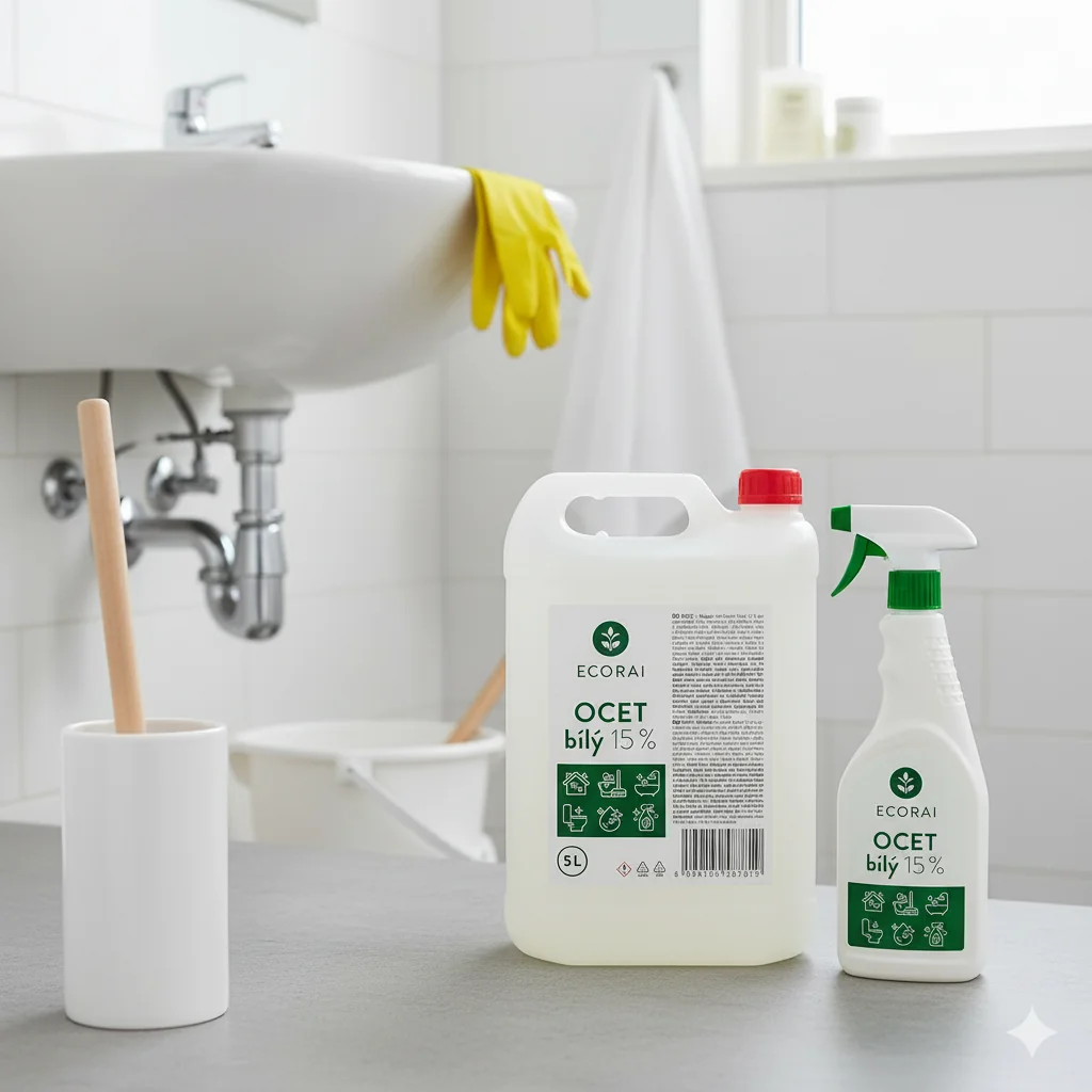 Ecorai Ocet bílý 15 % na úklid EXTRA ÚČINNÝ kanystr 5 l