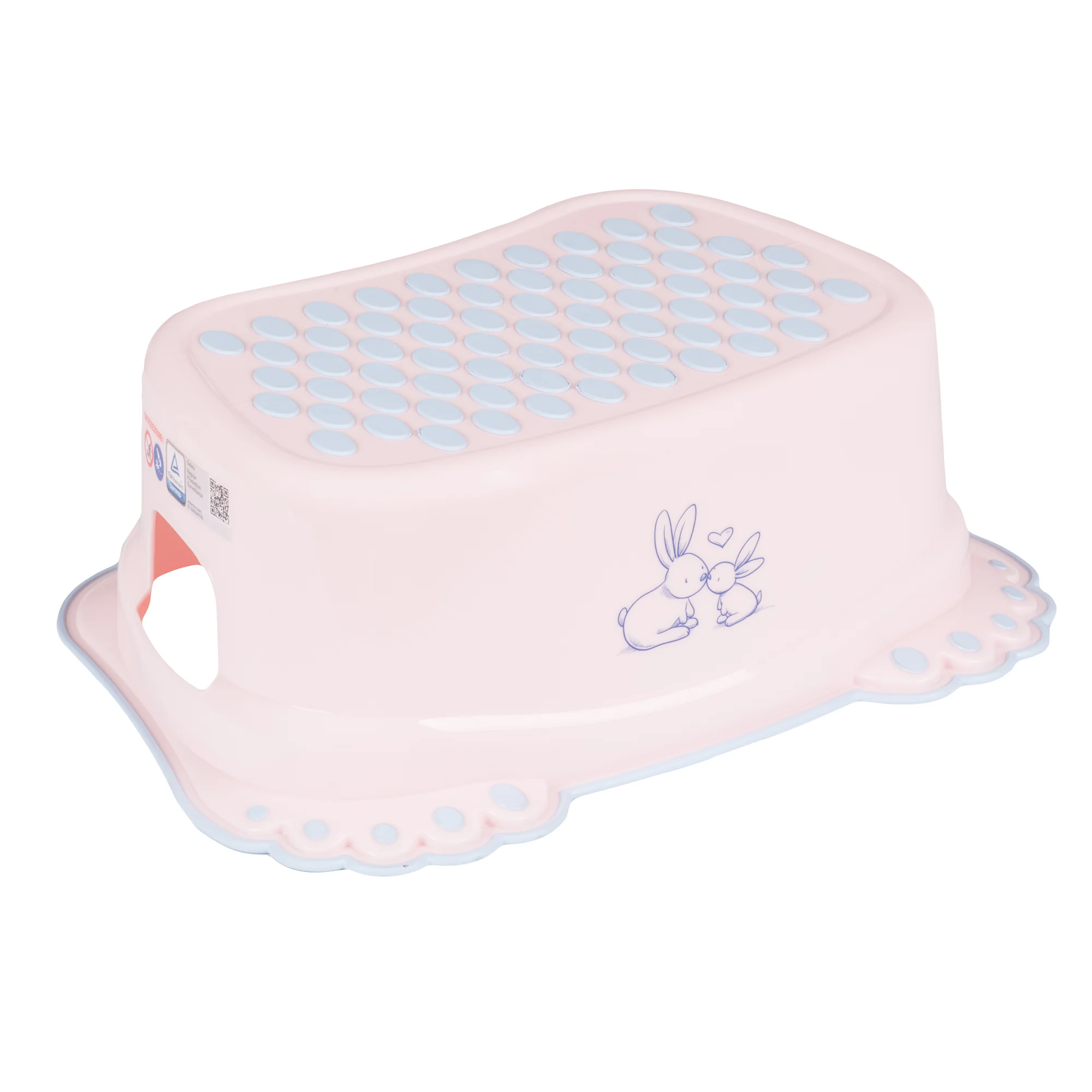 Tega Baby Stolička, schůdek s protiskluzovou funkcí, Eco Bunny, růžový