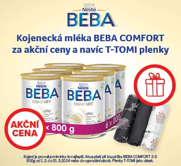 BEBA Comfort 6x800g NAVÍC T-tomi plenky (březen 2024)