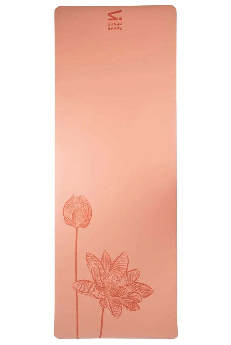 SharpShape Podložka na jógu PU FLOWER peach