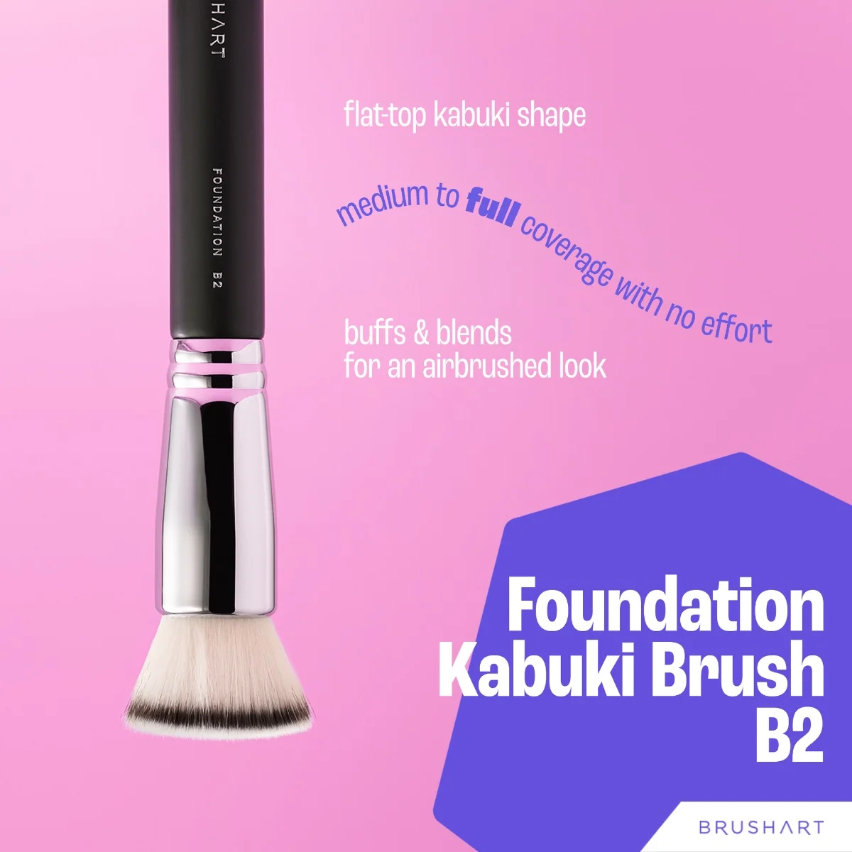 BrushArt Profesional B2 Kabuki štětec na make-up 1 ks