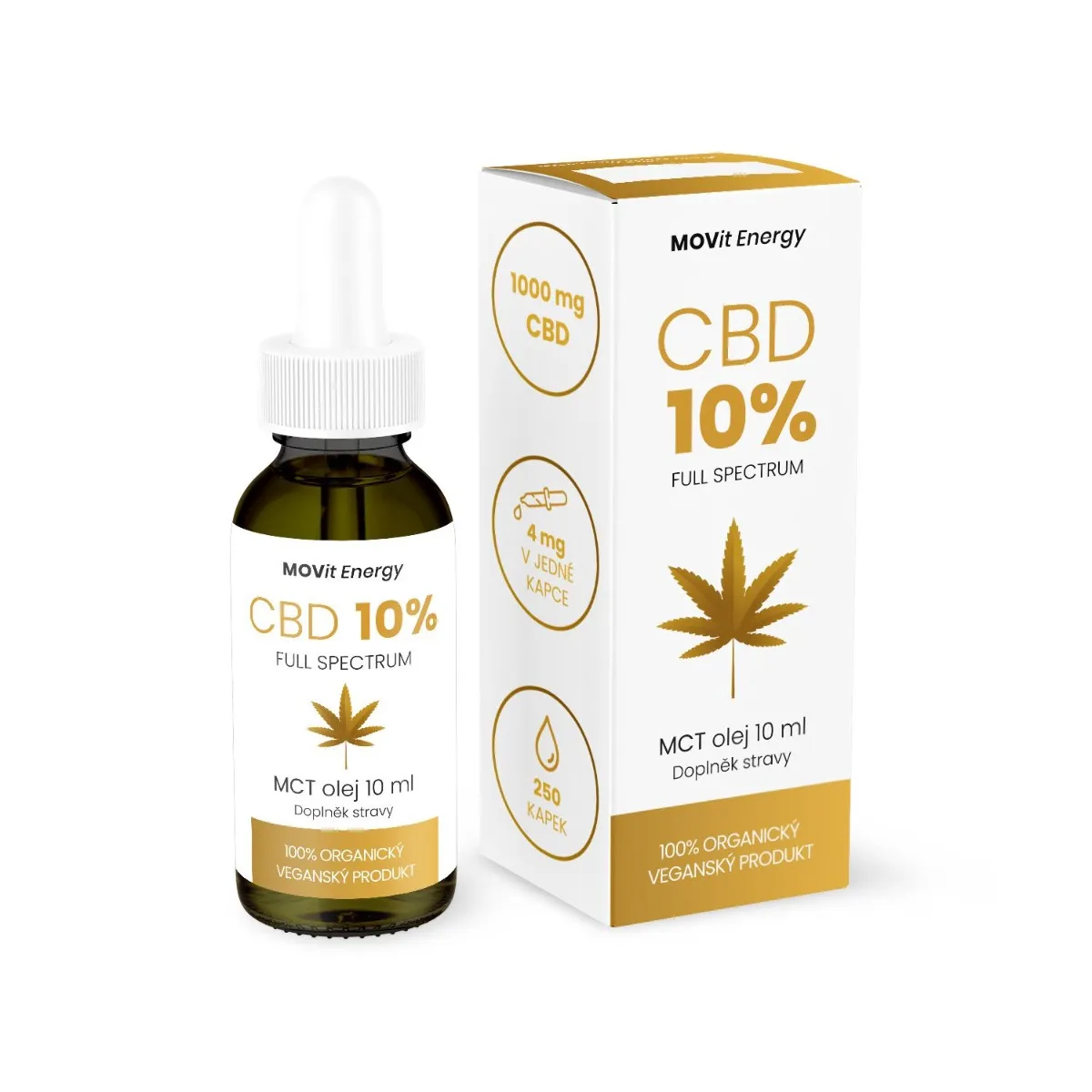 MOVit Energy CBD 10% Full Spectrum Vegan MCT olej 10 ml