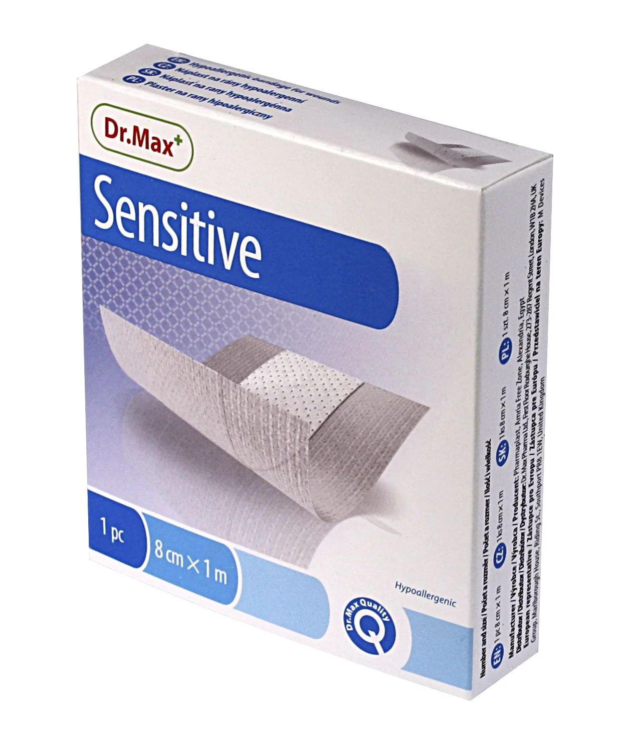 Dr. Max Sensitive 8 cm x 1 m náplast hypoalergenní 1 ks