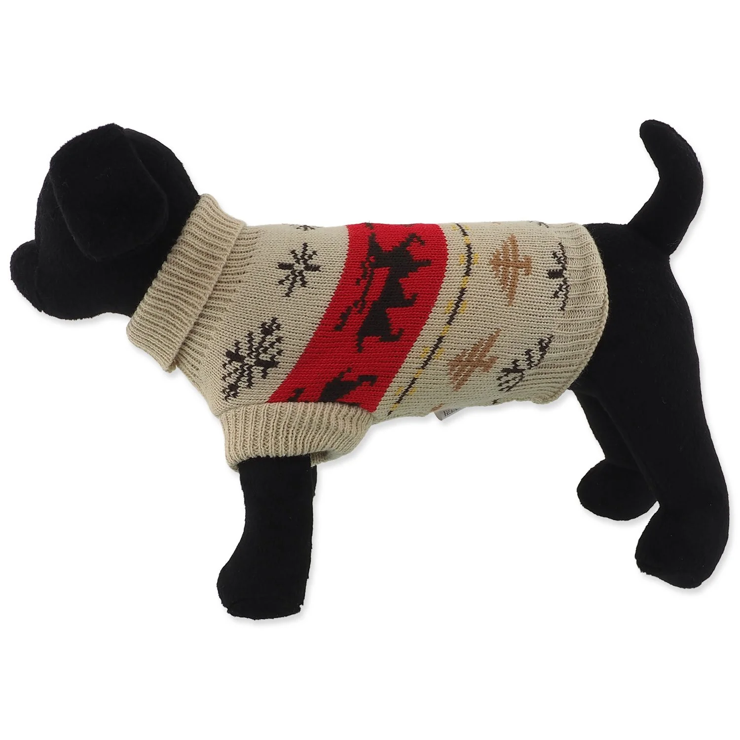 Dog Fantasy Svetr Winter Tale Vánoční pletený se soby, XL 65cm