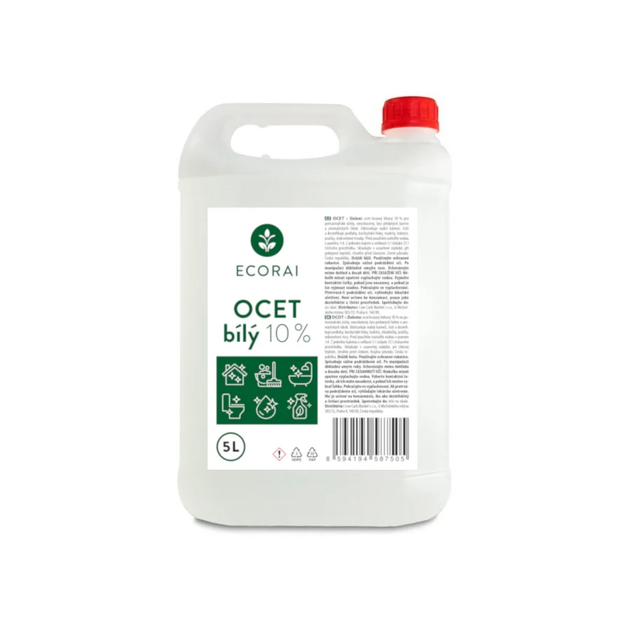 Ecorai Ocet bílý 10 % na úklid kanystr 5 l